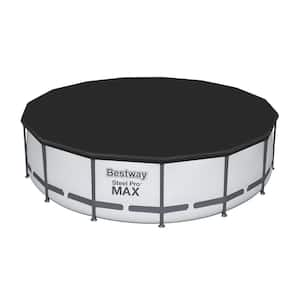 Pro MAX 15 ft. x 15 ft. Round 48 in. Deep Metal Frame Above Ground Swimming Pool with Pump & Cover