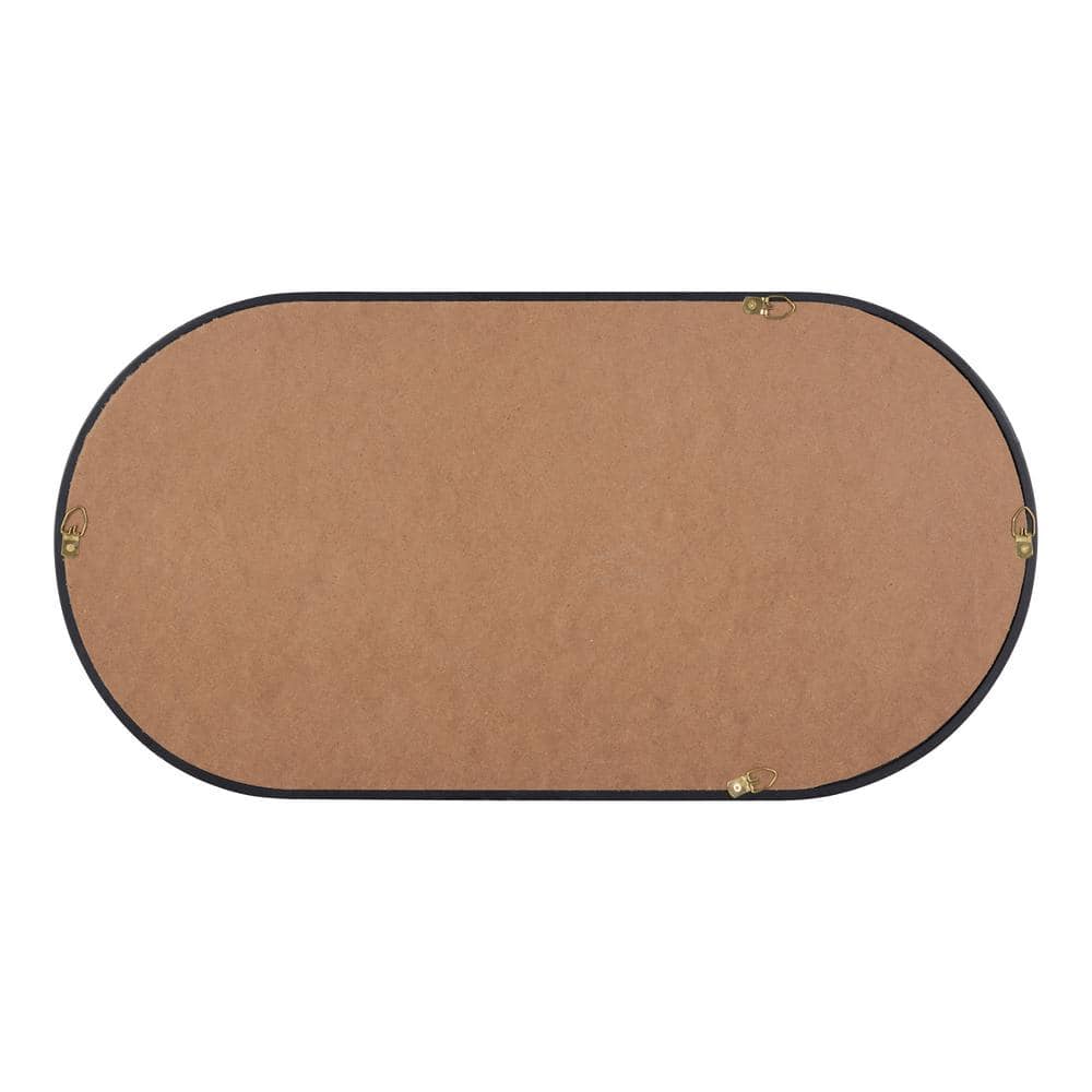 Travis Capsule Framed Full-Length Wood Mirror in Gold