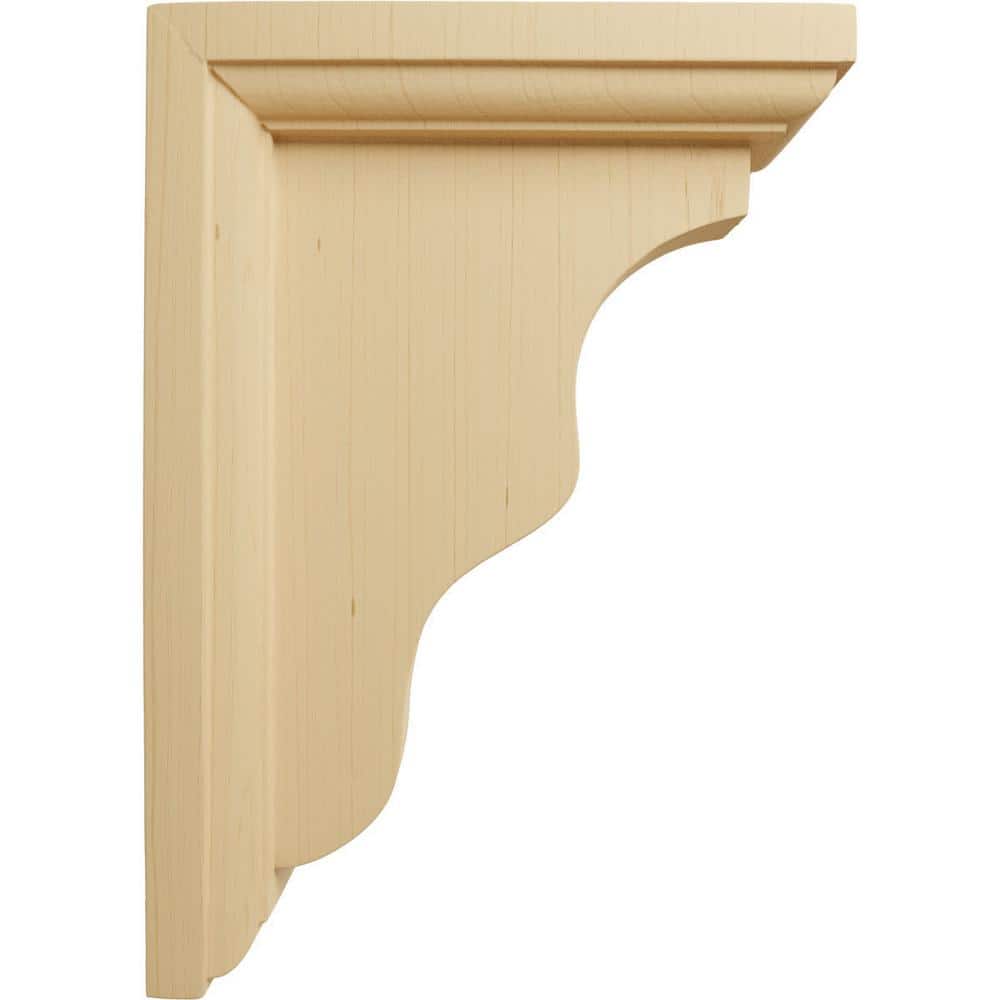 Alder Hand-Carved Traditional Wood Corbel Bracket