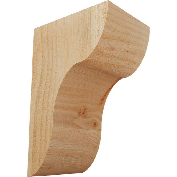 Ekena Millwork 6 in. x 8 in. x 12 in. Douglas Fir Carmel Rough Sawn Corbel