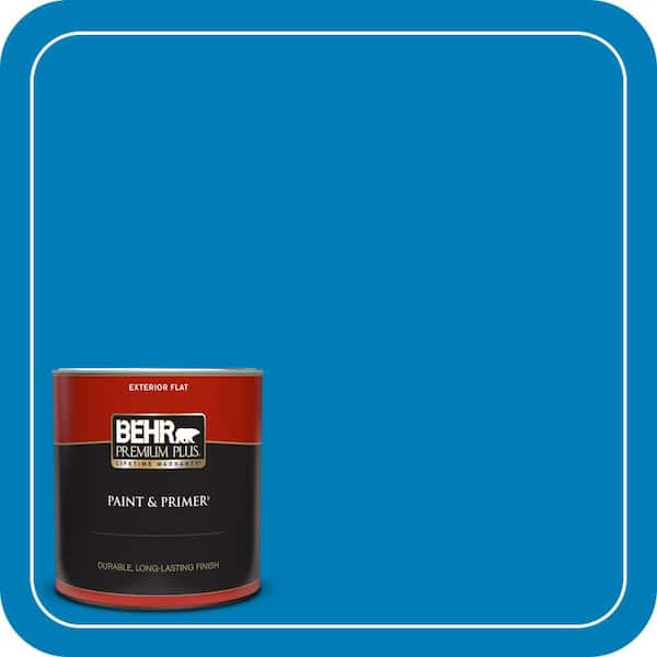 BEHR PREMIUM PLUS 1 qt. #S-G-550 Artesian Water Flat Exterior Paint & Primer