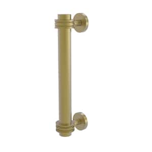 8 in. Center-to-Center Door Pull with Dotted Aents in Satin Brass