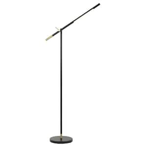68 in. Black Adjustable Traditional Shaped Standard Floor Lamp