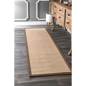 Brown 2 ft. 6 in. x 12 ft. Orsay Casual Sisal Area Rug