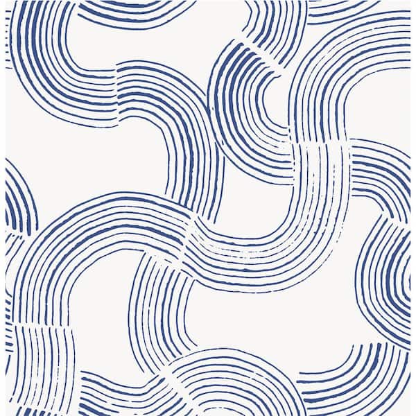 NuWallpaper Cobalt Hokime Peel and Stick Vinyl Wallpaper Sample
