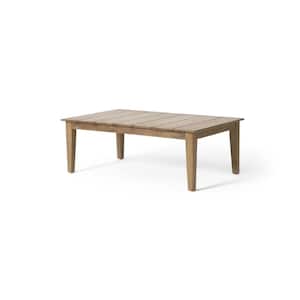 Coloma Light Brown Wood Outdoor Patio Coffee Table