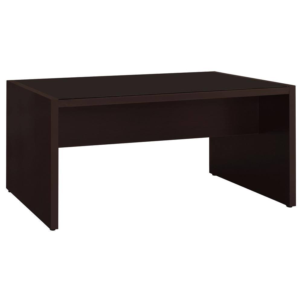 Black Wood Home Office Desk with Drawer and Keyboard Tray