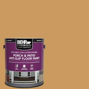 1 gal. #M280-6 Solid Gold Textured Low-Lustre Enamel Interior/Exterior Porch and Patio Anti-Slip Floor Paint