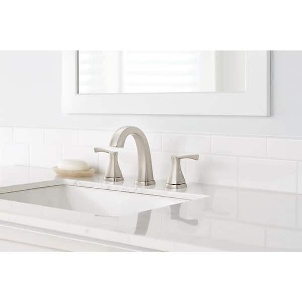 Calandine 8 in. Widespread 2-Handle Bathroom Faucet in Brushed Nickel