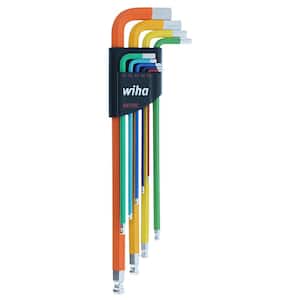 Color Coded Ball End Hex L Key Set Metric (9-Piece)