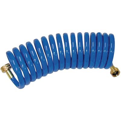 1/2 in. Dia. x 15 ft. Coiled Washed Down Hose With Straight Nozzle