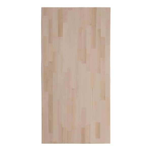 6 ft. L x 25 in. D Unfinished Birch Solid Wood Butcher Block Countertop  With Eased Edge