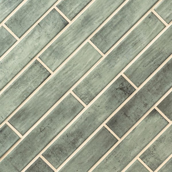 MSI Camden Emerald Glossy Green Ceramic Subway Tile 2 in. x 10 in