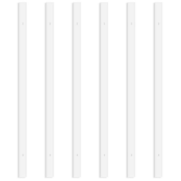 4FT H Track Lighting Rail, Single Circuit 120V H-Type Track System, Compatible with Standard H Track Heads White 6 Pack