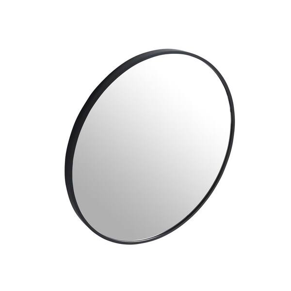 16 in. W x 16 in. H Small Round Framed Wall-Mounted Bathroom