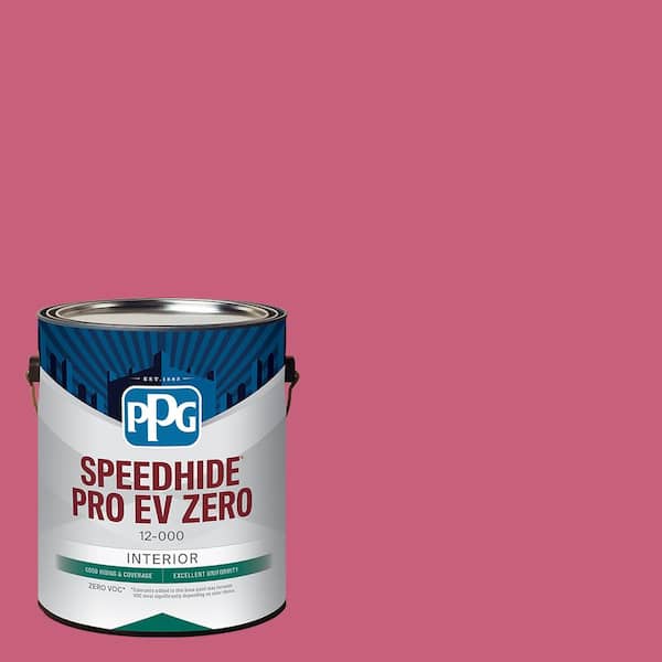 PPG Speedhide Pro EV Zero 1 gal. PPG1183-6 Cherry Pink Flat Interior Paint