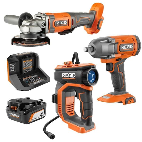 18V Cordless 3-Tool Combo Kit with (1) 4.0Ah Battery, Charger, and Accessories