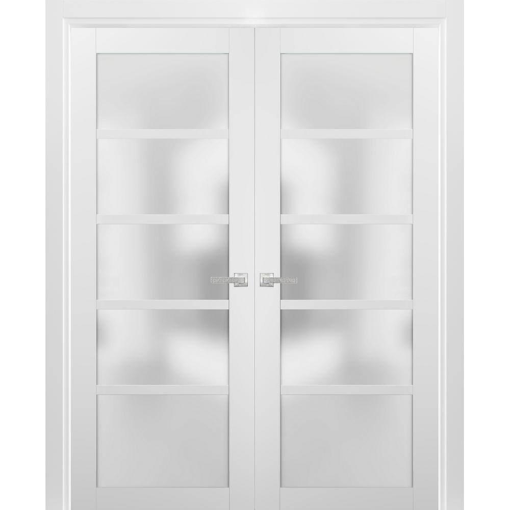 64 in. x 80 in. Single Panel White Finished Pine Wood Interior Door Slab with Hardware price history on PriceWatchPro