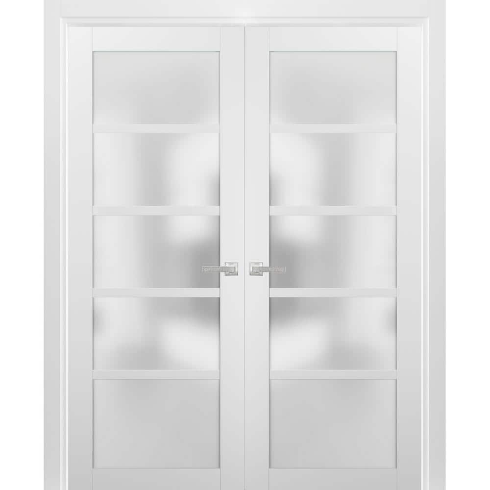 84 in. x 96 in. Single Panel White Finished Pine Wood Interior Door Slab with Hardware price history on PriceWatchPro