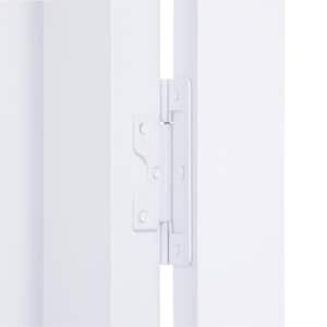 48 in. x 80 in. Seabrooke 6-Panel Raised Panel White Hollow Core PVC Vinyl Interior Bi-Fold Door