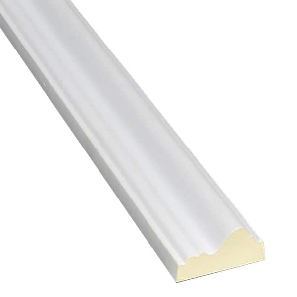 Wellco 1.65 in. x 4/5 in. x 96 in. Polyurethane Classic Wainscot Wall Panel Moulding Picture Frame Moulding