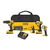 DEWALT 20V MAX Lithium Ion Cordless 4 Tool Combo Kit with 2 2.0Ah Batteries Charger and Tool Bag DCK478D2