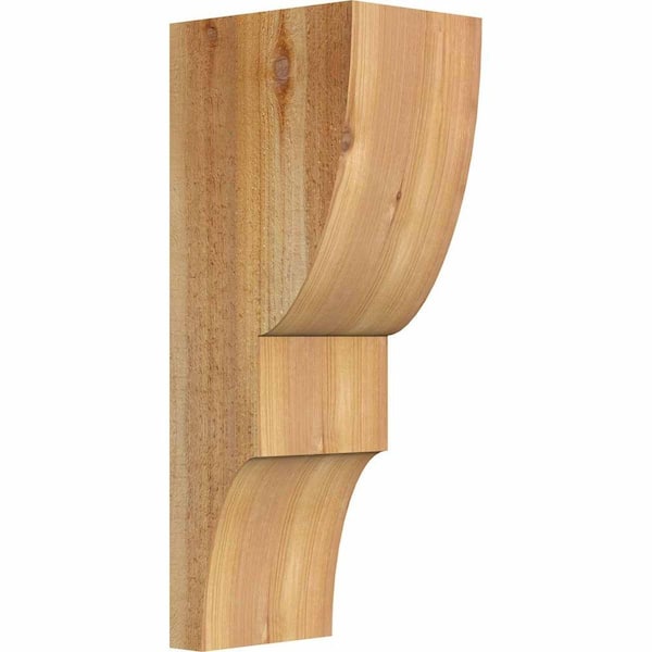 Ekena Millwork 6 in. x 8 in. x 20 in. Western Red Cedar Ridgewood Rough Sawn Corbel
