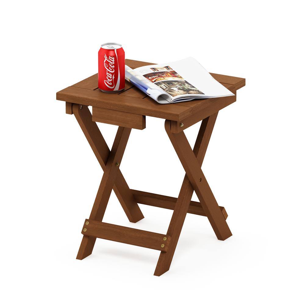 Tioman Medium Brown Wood Outdoor Folding End Table