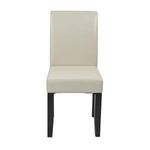 Cream Eco Leather Parsons Dining Chair