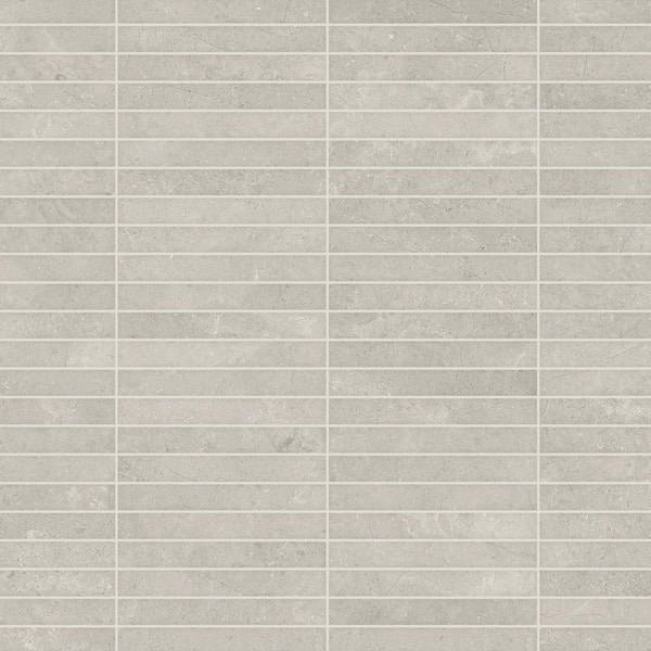 ELIANE Sample of Brava Gris Matte 2 in. x 8 in. Porcelain Stone Look Floor and Wall Tile