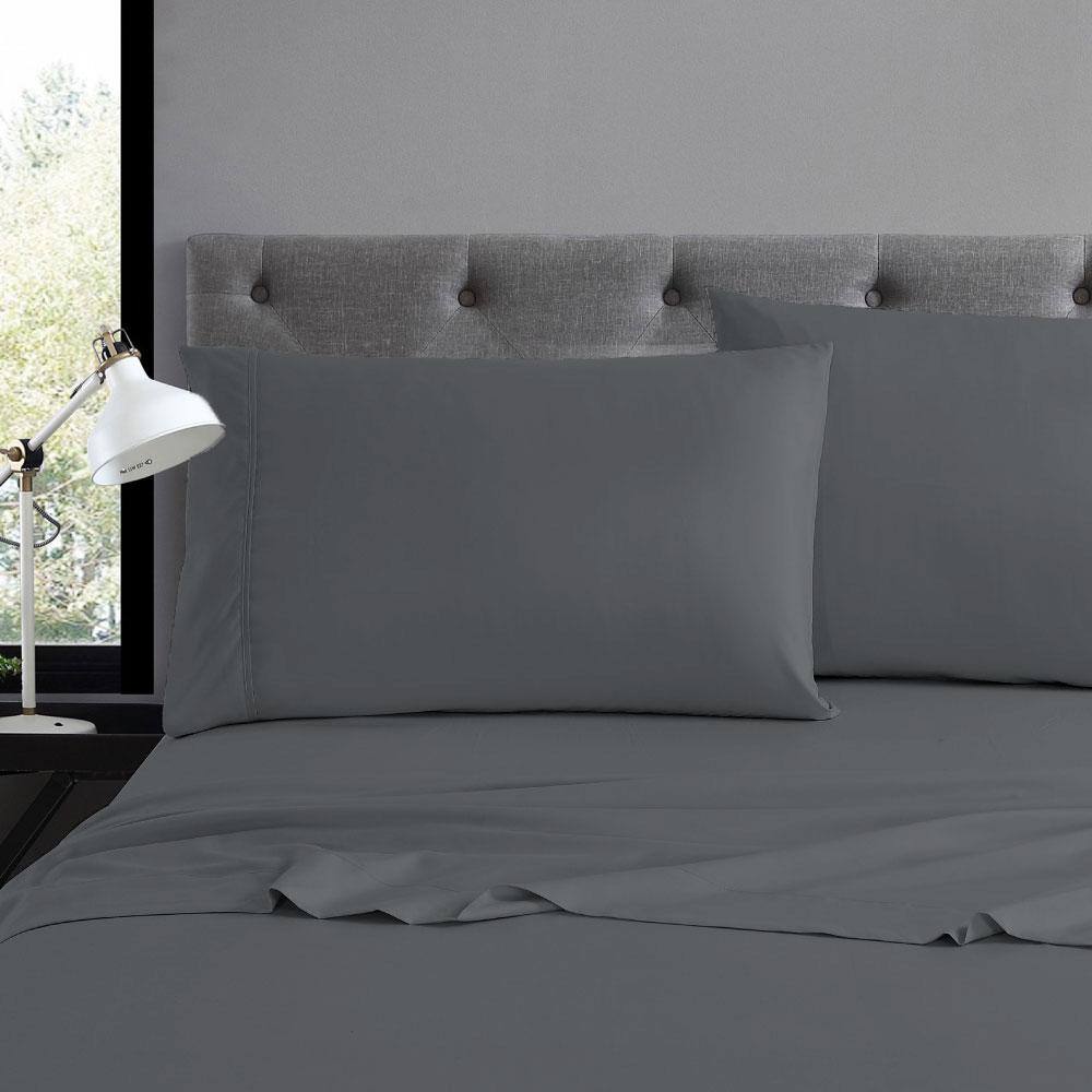 Gray Ultra Soft Polyester Standard Pillowcase Set