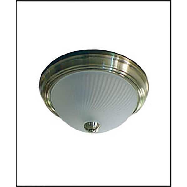 Cambridge 2-Light Antique Brass Flushmount