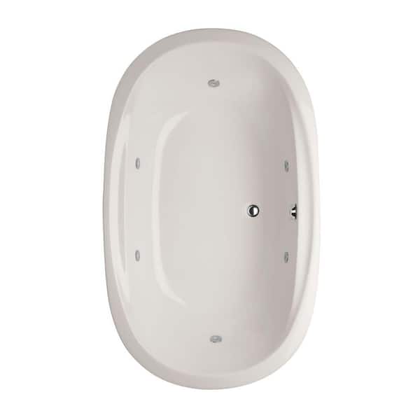 Hydro Systems Studio Dual Oval 74 in. Acrylic Oval Drop-in Whirlpool Bathtub in White