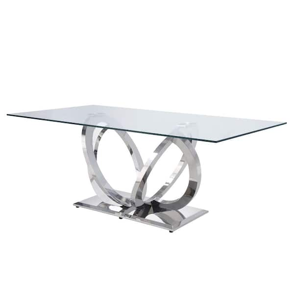 chanel glass dining table