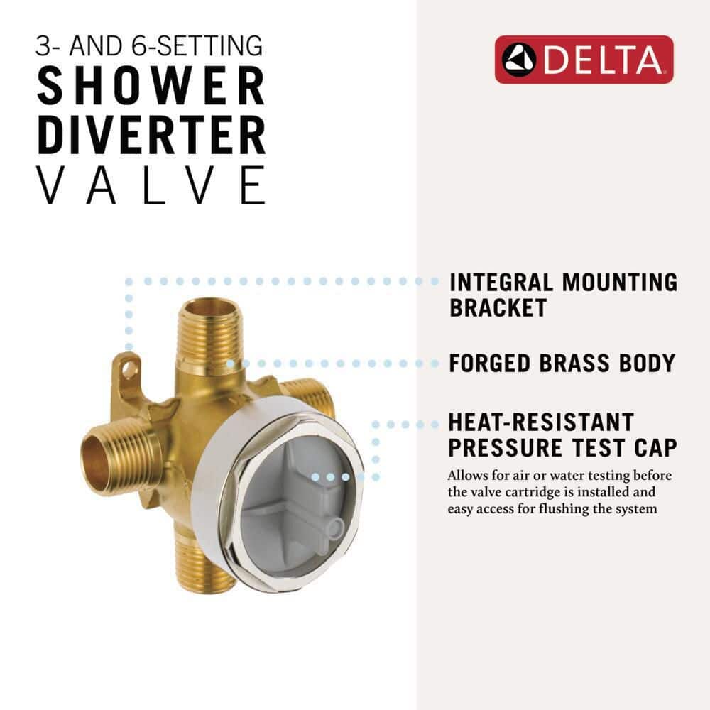Delta Brass 3- and 6-Setting Diverter Rough-In Kit