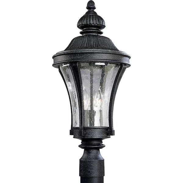 Progress Lighting Nottington Collection 3-Light Outdoor Gilded Iron Post Lantern