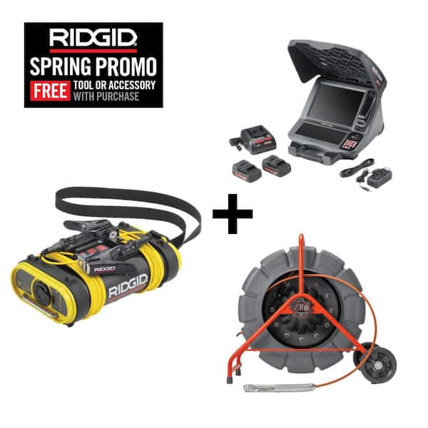 SeeSnake Standard Inspection Sewer Camera Reel W/ CS12x 12in. Monitor Kit and ST-305 5-Watt Line Transmitter Bundle