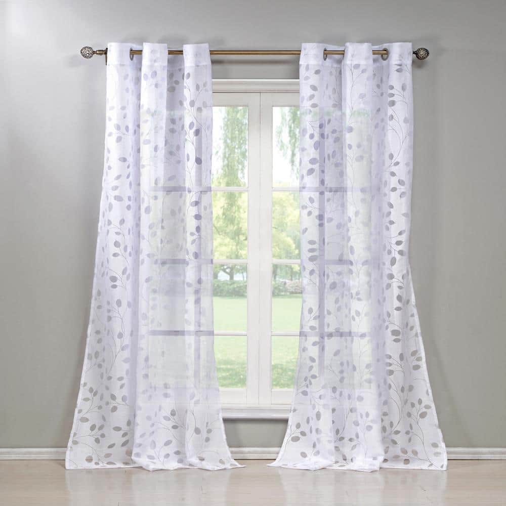 Welwyn 38 in. W x 84 in. L Polyester Window Panel in White