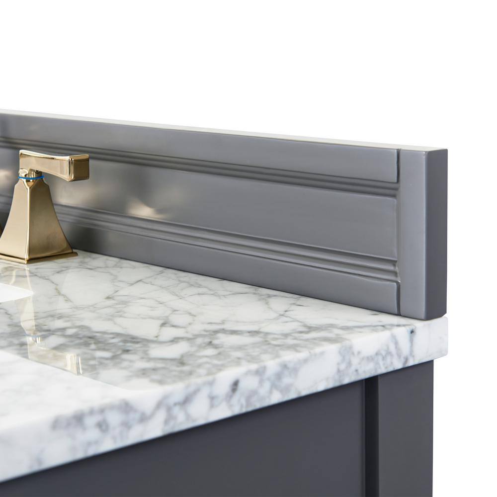 Adeline 48'' Gray Vanity with Marble Top and Gold Hardware