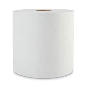 8 in. x 800 ft. Natural White Green Universal Roll Towels (6-Rolls/Carton)