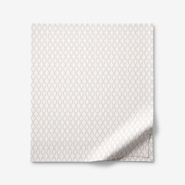 Company Cotton Feliciana Geo Garment Wash Clay Full Flat Sheet