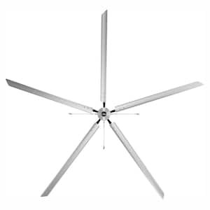 Titan 20 ft. 220-Volt Indoor Anodized Aluminum 3 Phase Commercial Ceiling Fan