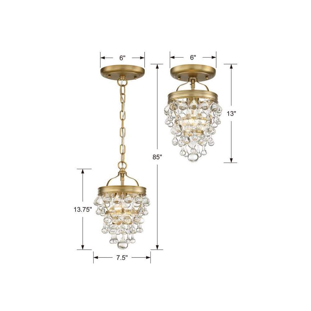 Vibrant Gold Mini Crystal Chandelier with Clear Drops