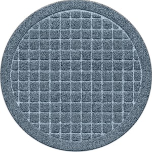 "Waterhog Squares Bluestone 17 in. x 17 in. Polyester Rubber Indoor/Outdoor Plant Trivet Floor Mat (Set of 2)"