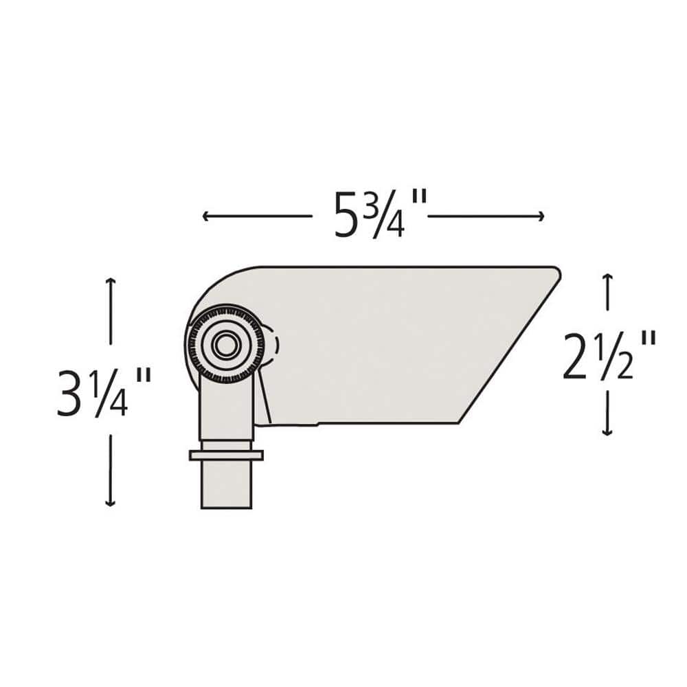 LumaCORE 475 Lumens Black Hardwired 7.5-Watt 3K LED Outdoor Spotlight with Integrated LED