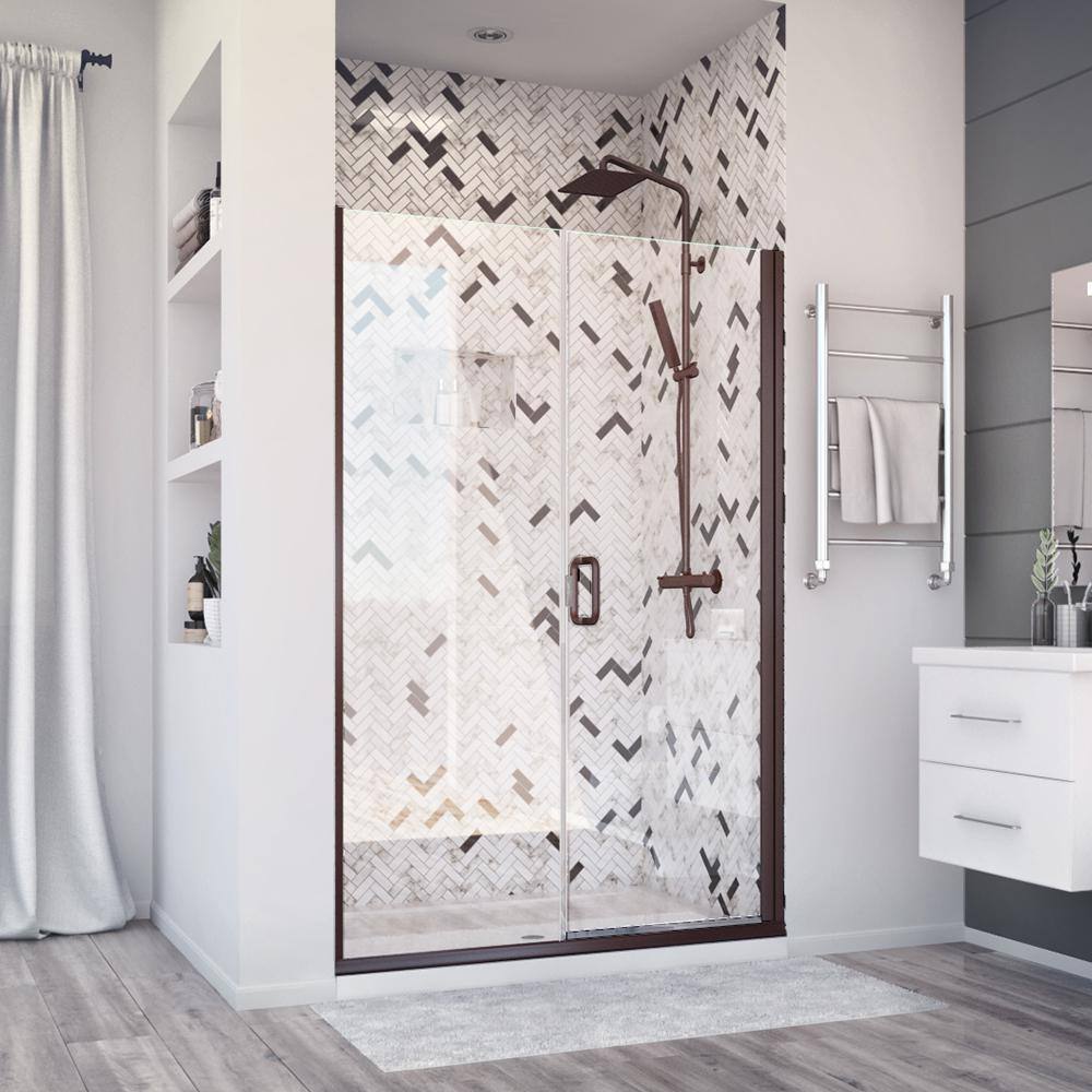 Distinctive Elite 43" Oil Rubbed Bronze Semi-Frameless Hinged Shower Door