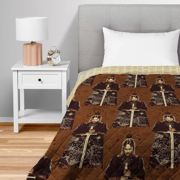 Lord of the Rings Middle Earth Quest Quilted Multicolor Throw Blanket 60 x 80 in.