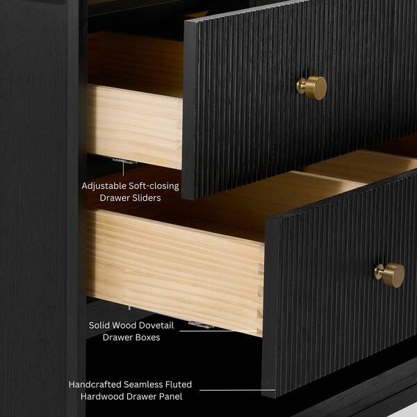 Ancerre Designs Momo 48 in. W Single Sinks Freestanding Black Oak