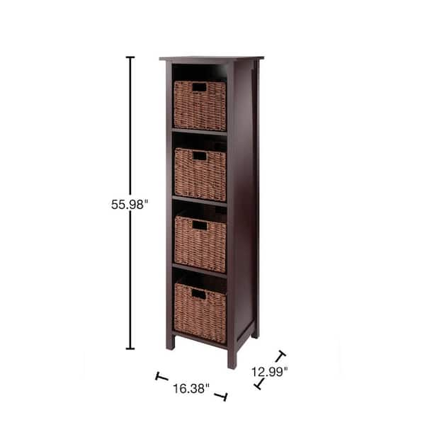 Homfa 8-Tier Wood Bookcase, 71'' Tall Storage Cube Organizer with