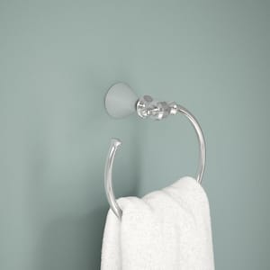 Vessona Wall Mount Round Open Towel Ring Bath Hardware Accessory in Polished Chrome